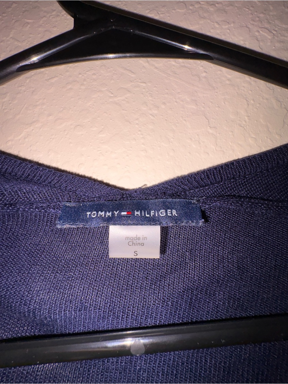 Tommy Hilfiger Navy Lace-Trim Open Cardigan - Picture 2 of 3
